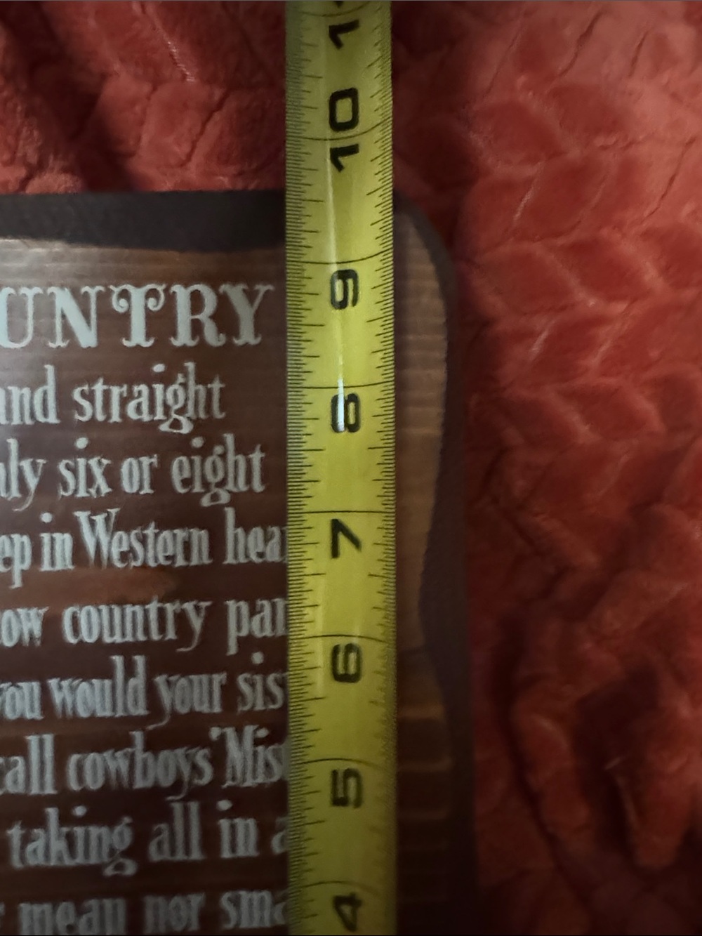 Vintage "Code of the Cow Country" Western Wooden Wall Plaque | Cowboy Poetry Dec - Picture 8 of 8